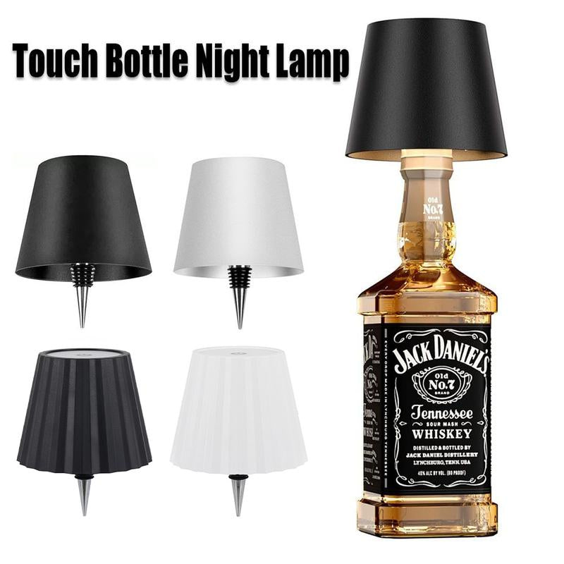 Wireless Wine Bottle Lamp 3 Color Temperature Wine Bottle Lamp Stepless Dimming LED Wine Bottle Lamp Wireless Lamp Suitable for Bedroom Restaurant Bar
