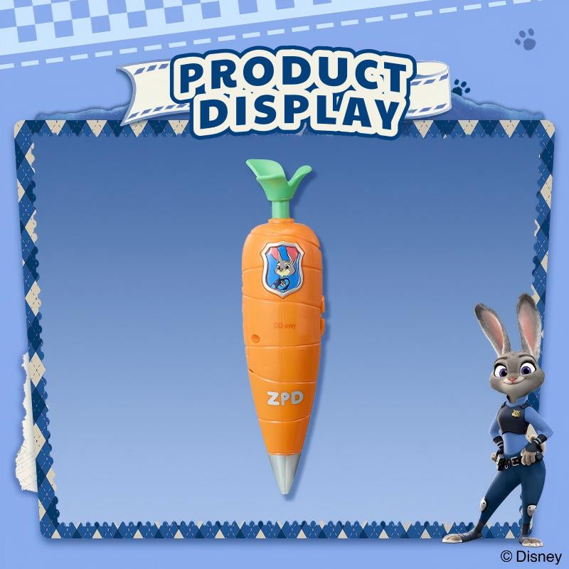 Disney Zootopia Series Judy Hopps Officer'S Life Carrot-Shaped Voice Recorder Pen – Fun & Cute Gadget for Kids and Fans