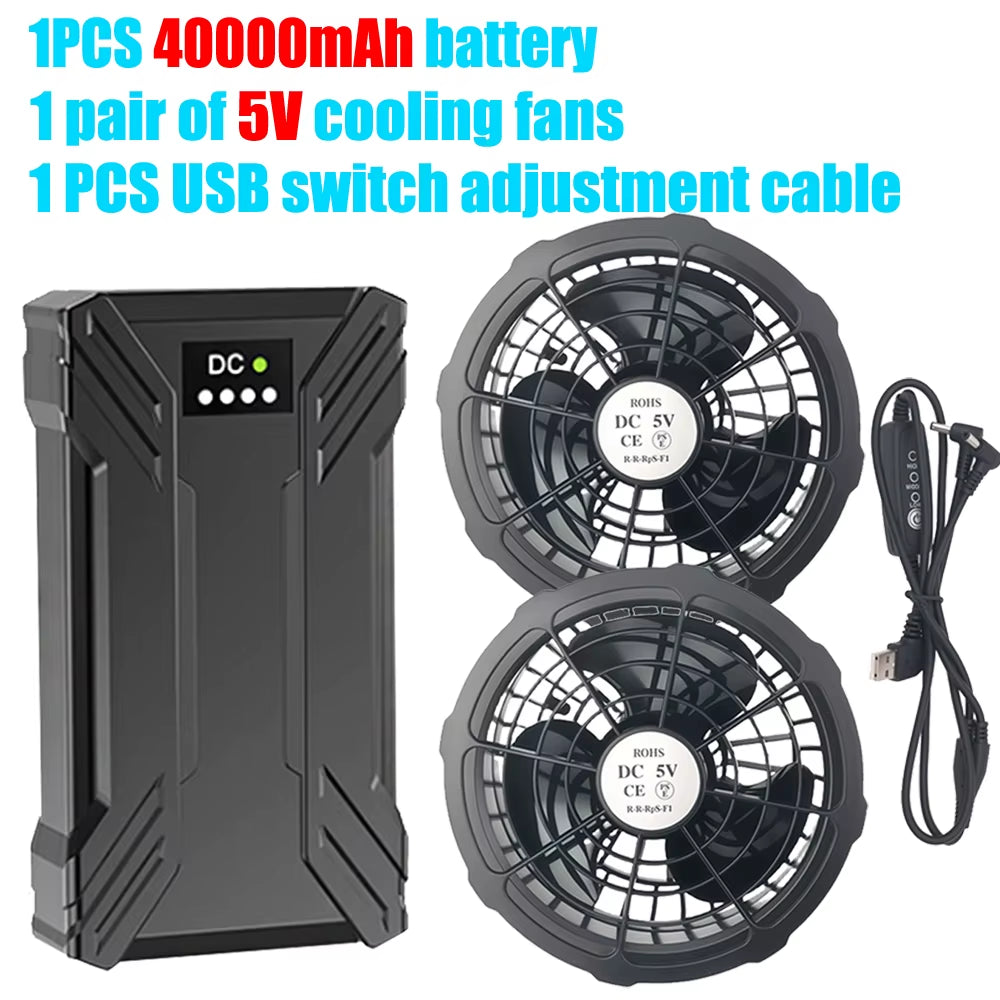 DC 7.4V 40000Mah Powerbank for Heated Vest Jacket External Battery for Cool Fan for Cooling Vest Auxiliary Battery