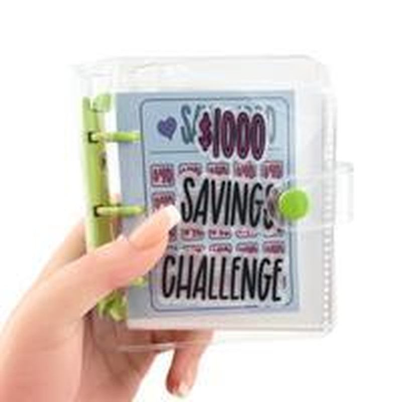 Savings Challenge Binder, 1 Count Reusable Budget Book with Cash Envelope, Clear Cover Budget Planner with Money Storage Bag, Budget Planner for Home Office, Girly Office Supplies, 2024 School Supplies