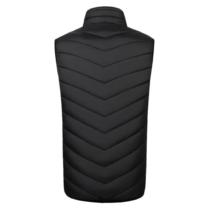 Smart Four Switch Control Temperature Heating Carbon Fiber Vest New Seventeen District Thermal Cotton Jacket Casual Men'S Vest