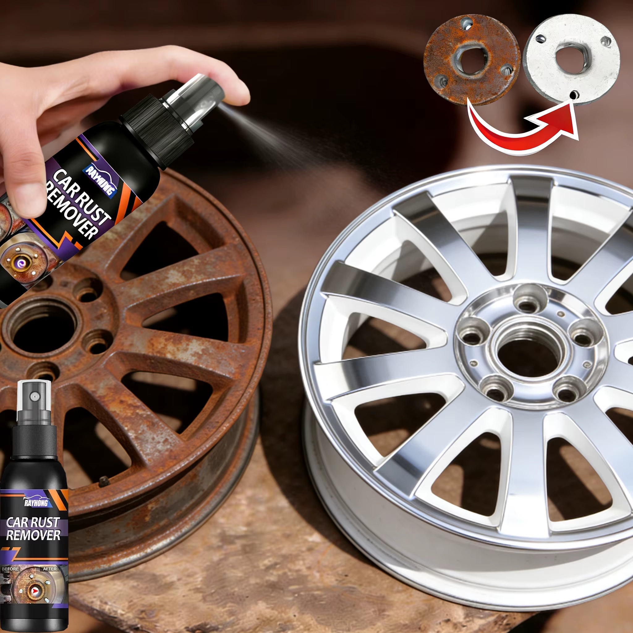 Car Anti-Rust Remover Rust Inhibitor Rust Remover Derusting Spray 30Ml