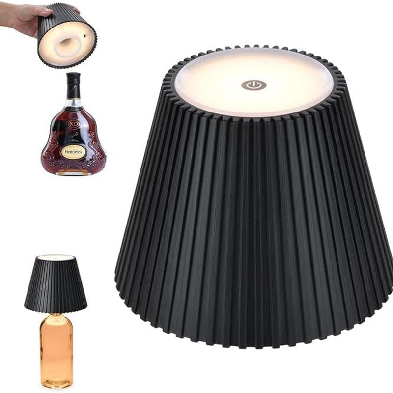 Wireless Wine Bottle Lamp 3 Color Temperature Wine Bottle Lamp Stepless Dimming LED Wine Bottle Lamp Wireless Lamp Suitable for Bedroom Restaurant Bar