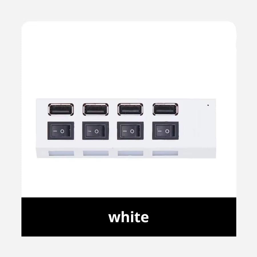 Switch Extension Hub 7-Port USB2.0 Hub Computer USB Extension Hub One Drag Seven USB2.0 Splitter PC Laptop Desktop