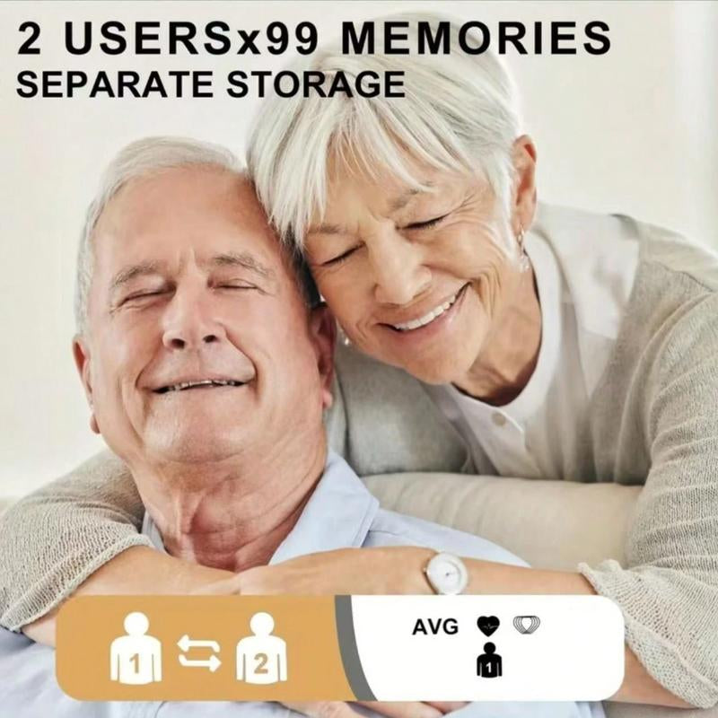Rechargeable Wrist Blood Pressure Monitor, Automatic Electric Intelligent Blood Pressure Measuring Instrument, Can Retain Measurement Data, Can Measure the Blood Pressure of 2 People, Rechargeable Touch Blood Pressure Monitor