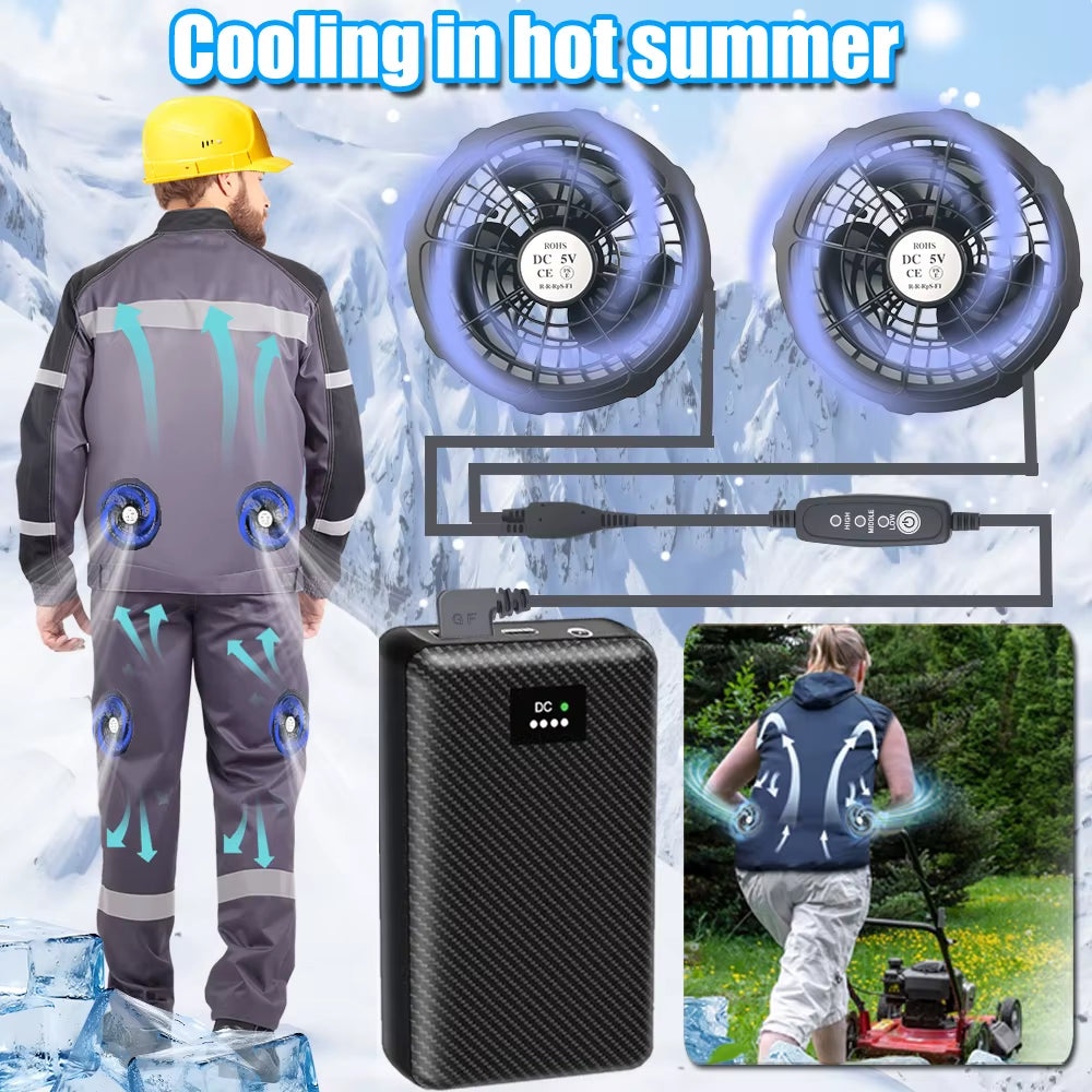 DC 7.4V 40000Mah Powerbank for Heated Vest Jacket External Battery for Cool Fan for Cooling Vest Auxiliary Battery