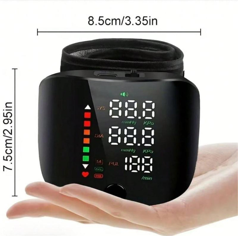 Rechargeable Wrist Blood Pressure Monitor, Automatic Electric Intelligent Blood Pressure Measuring Instrument, Can Retain Measurement Data, Can Measure the Blood Pressure of 2 People, Rechargeable Touch Blood Pressure Monitor