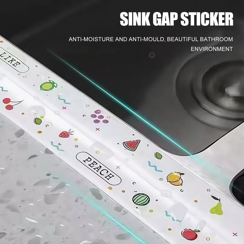 3 Counts Caulk Tape,Water-Resistant& Self-Adhesive, for Bathroom & Kitchen Sealing ，Random Pattern