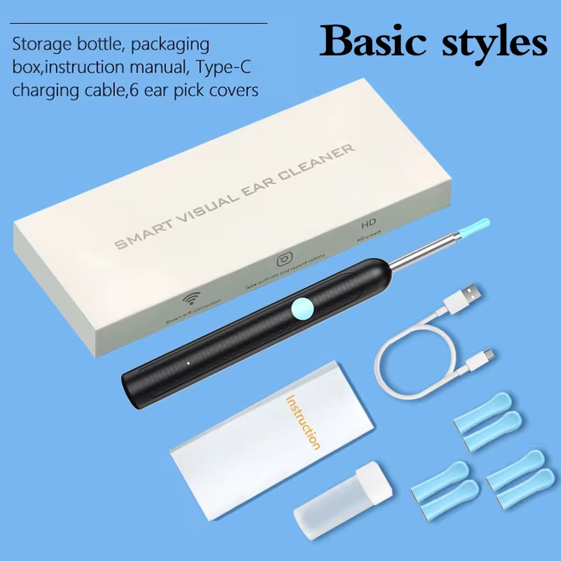 Generation-2,Visual Ear Wax Cleaner Camera Safe Earwax Removal Endoscope Ear Cleaning Tools Ear Care,Black,White Styles,Hot Sale
