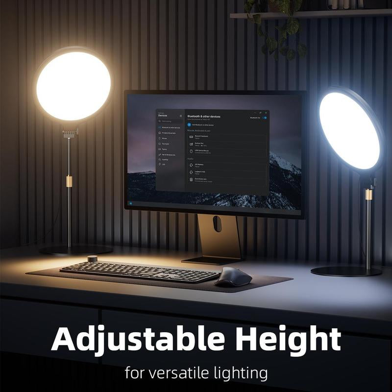 All-In-One Content Creator Kit: 10.5" Ring Light with Stand for Flawless Skin | Includes Phone Clip & Adjustable Laptop Light | Perfect for Streaming, Podcasts, Meetings.