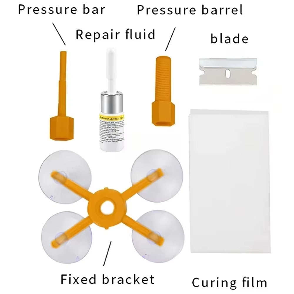 Windshield Repair Kit Scratche Quick Fix Car Styling Cracked Glass Windscreen Resin Sealer DIY Auto Window Screen Polishing Tool