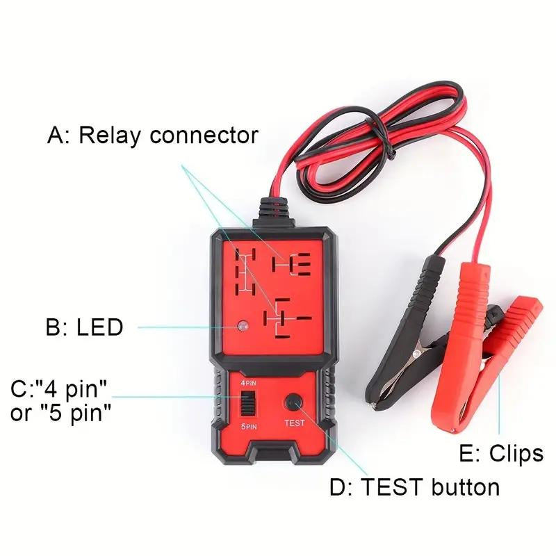 Car Automotive Circuit Tester Portable Battery Diagnostic Checker Tool Professional Car Relay Tester for Easy Troubleshooting and Accurate Readings