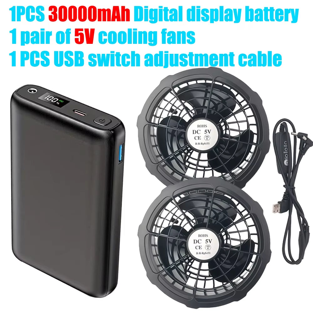 DC 7.4V 40000Mah Powerbank for Heated Vest Jacket External Battery for Cool Fan for Cooling Vest Auxiliary Battery