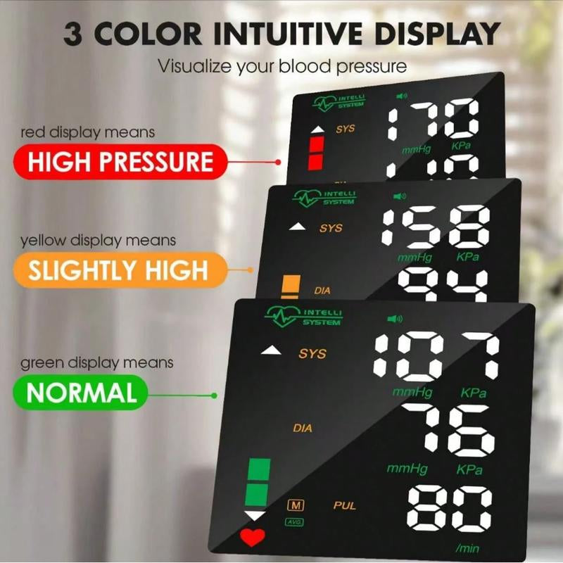 Rechargeable Wrist Blood Pressure Monitor, Automatic Electric Intelligent Blood Pressure Measuring Instrument, Can Retain Measurement Data, Can Measure the Blood Pressure of 2 People, Rechargeable Touch Blood Pressure Monitor