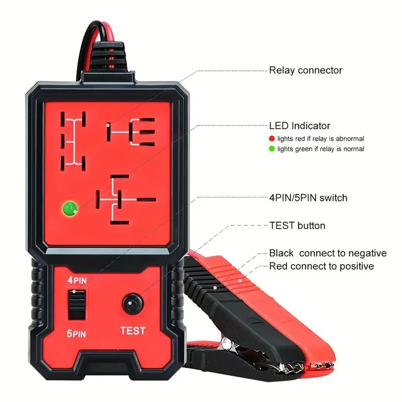 Car Automotive Circuit Tester Portable Battery Diagnostic Checker Tool Professional Car Relay Tester for Easy Troubleshooting and Accurate Readings