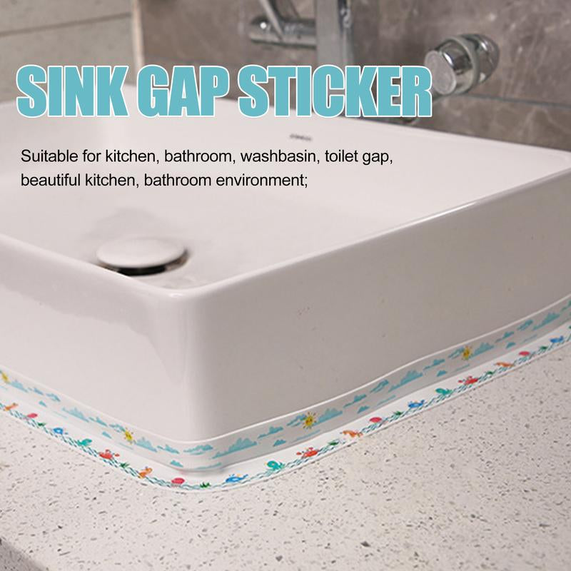 3 Counts Caulk Tape,Water-Resistant& Self-Adhesive, for Bathroom & Kitchen Sealing ，Random Pattern